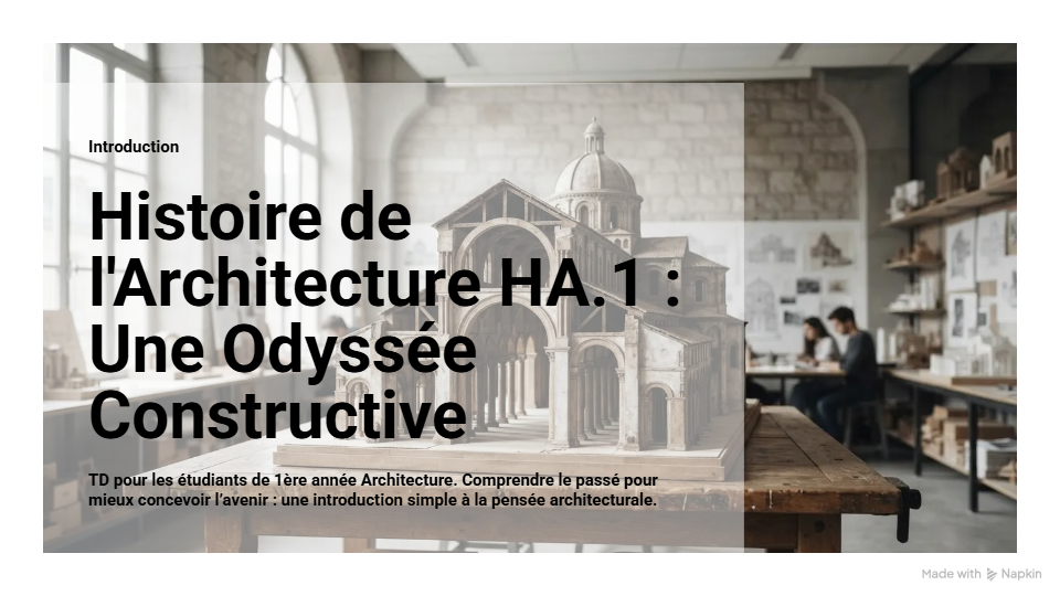 Histoire de l'architecture HA.1